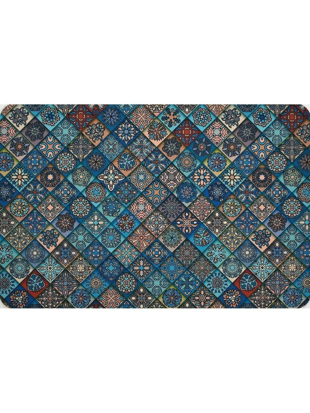 FINE TEX WORLD Blue Anti-Skid Doormats