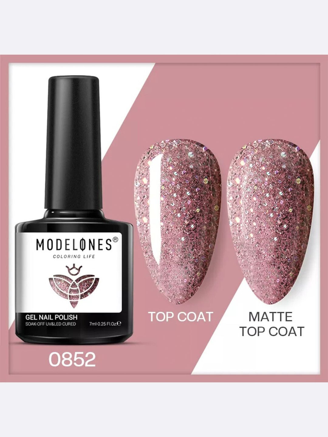 Modelones UV LED Cured Soak-Off Gel Nail Polish 7 ml-Shade-0852