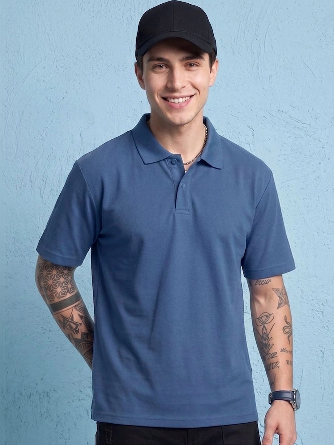 AIN6 Men Polo Collar T-shirt