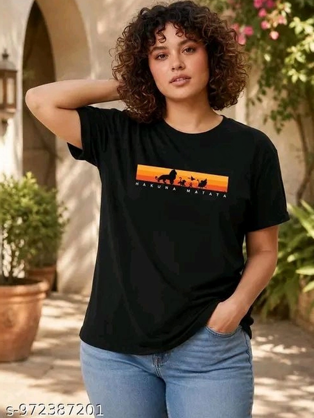 DAAWEAR OUTFITS Women Lion King Printed T-shirt