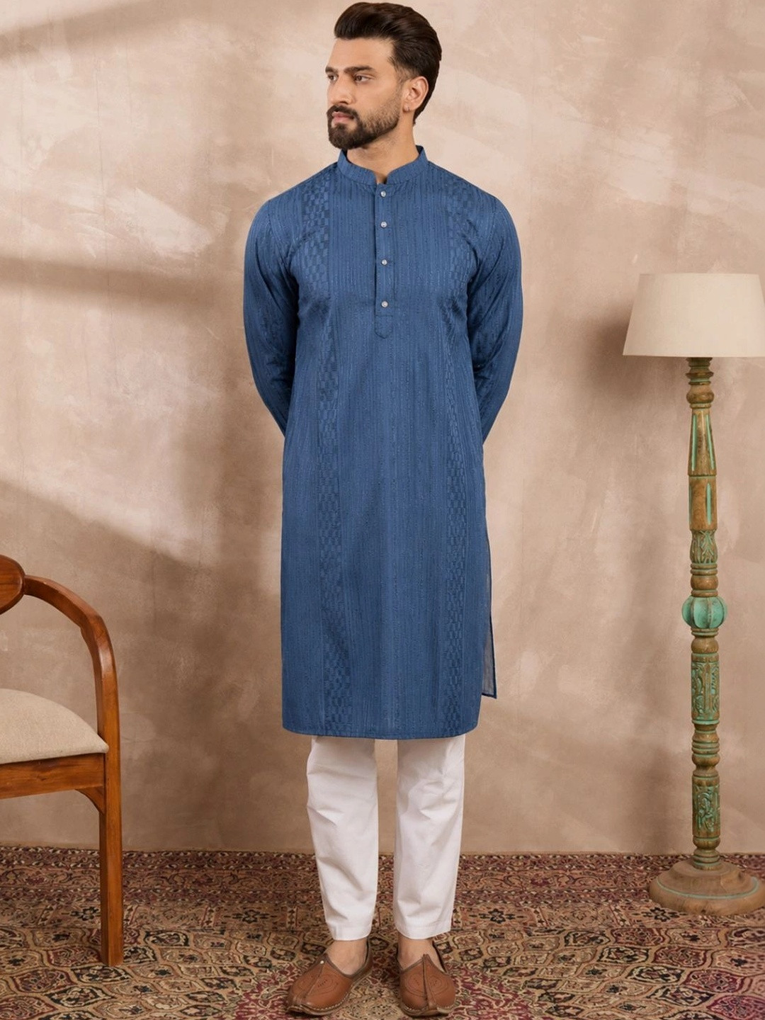 CELLUX Men Regular Kurta with Pyjamas