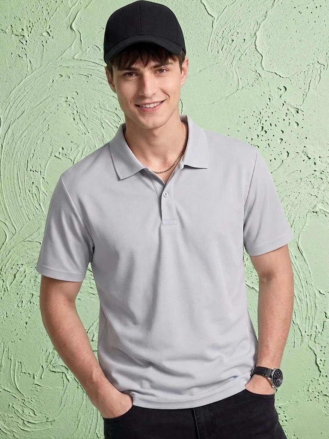 AIN6 Men Polo Collar T-shirt