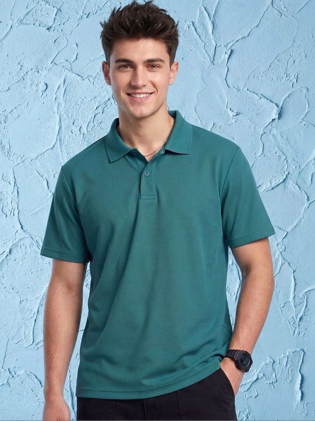 AIN6 Men Polo Collar T-shirt