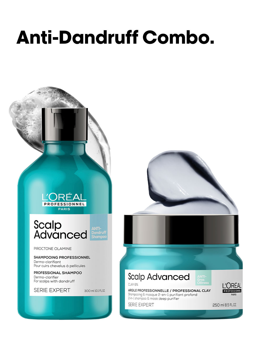 LOreal Professionnel Set of Serie Expert Anti-Dandruff Shampoo + Anti-Oiliness Mask