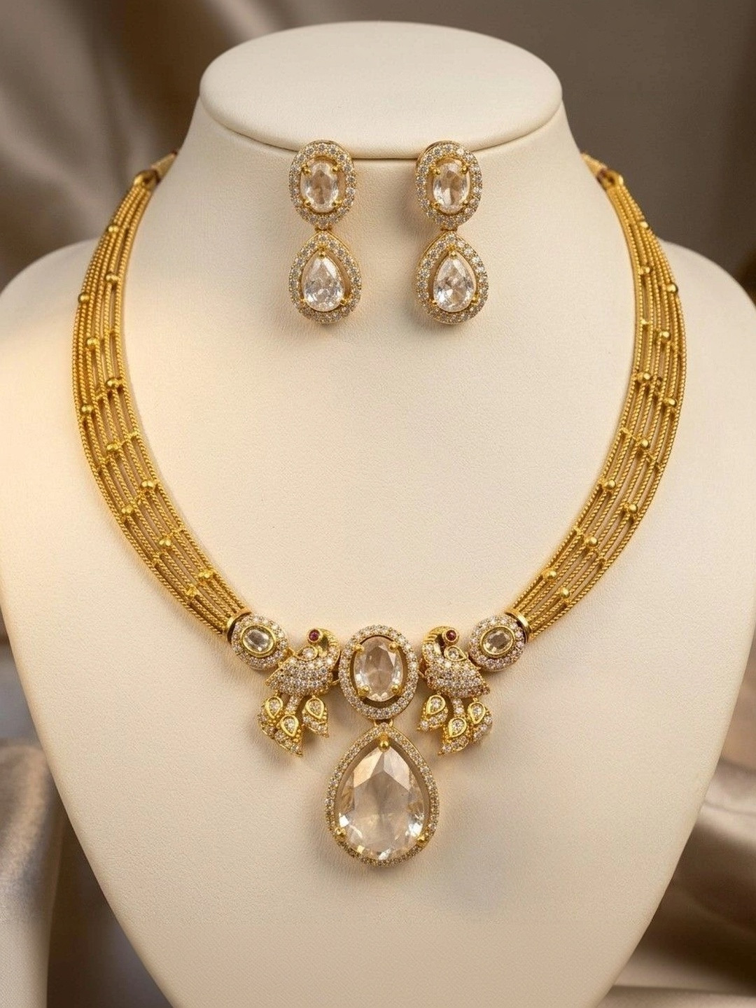 Avirah Pearls Brass Gold-Plated Necklace