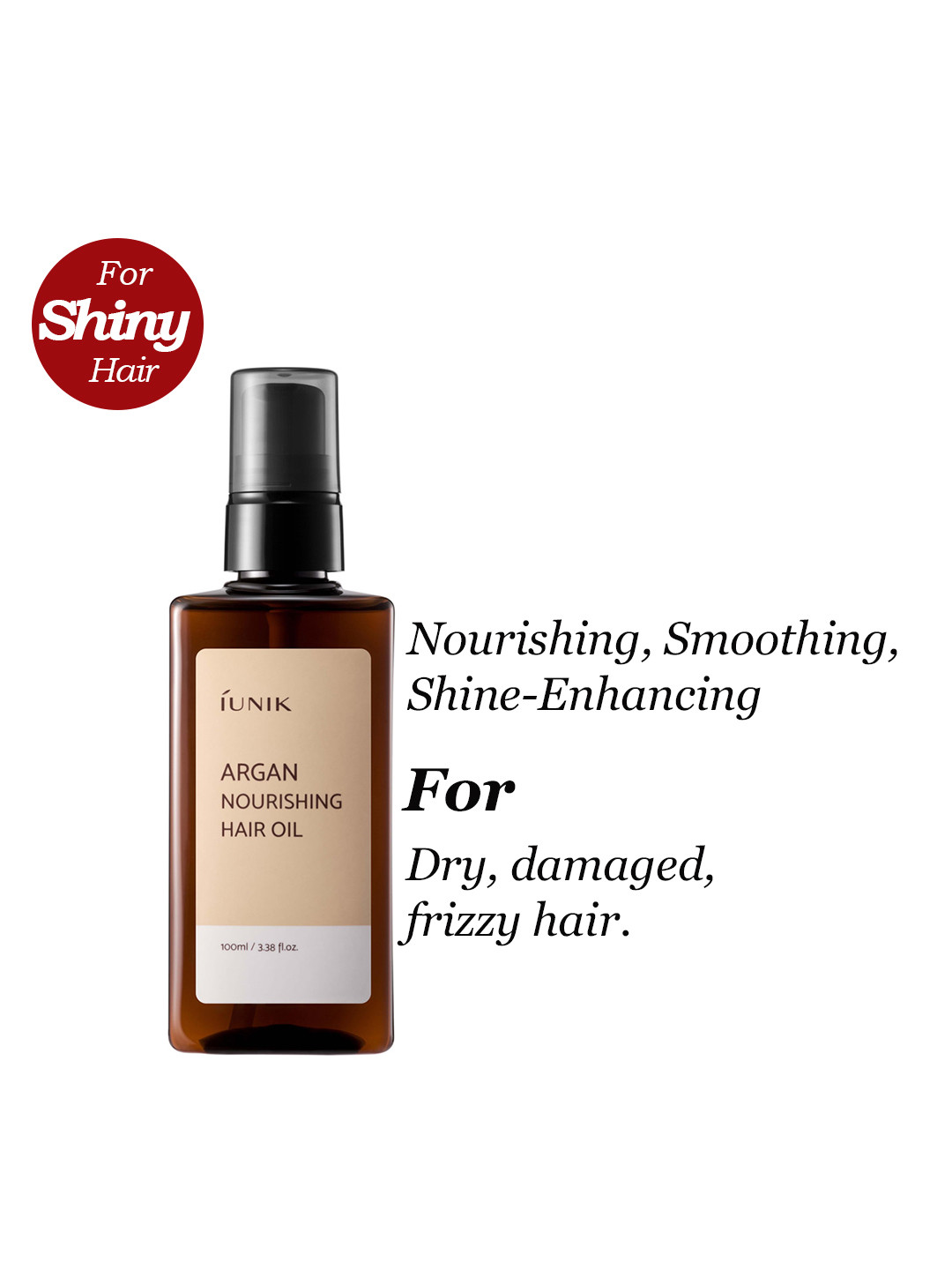 iUNIK Argan Nourishing Hair Oil With Sweet Almond Oil - 100ml