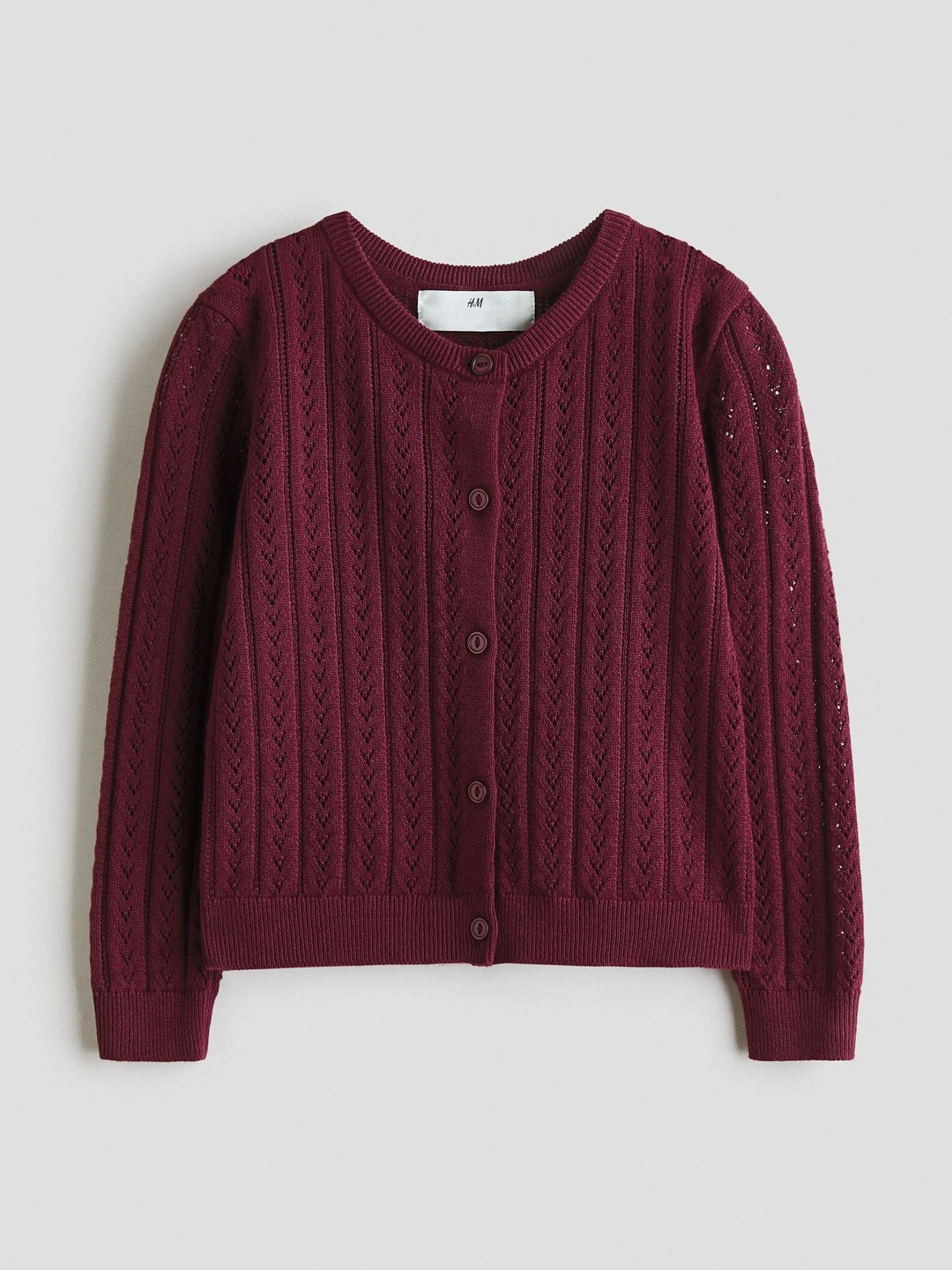 H&M Pointelle-Knit Cotton Cardigan