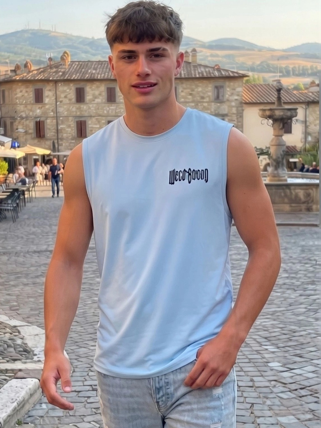 Looks United Printed Gym Vest
