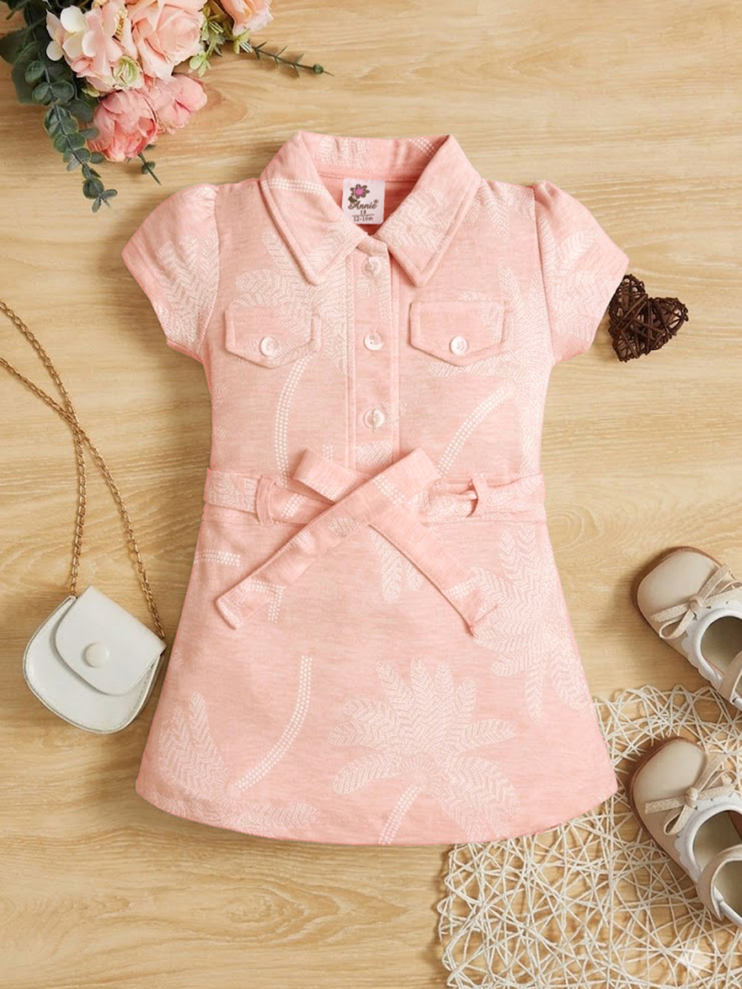 Annie Tropical Print A-Line Dress