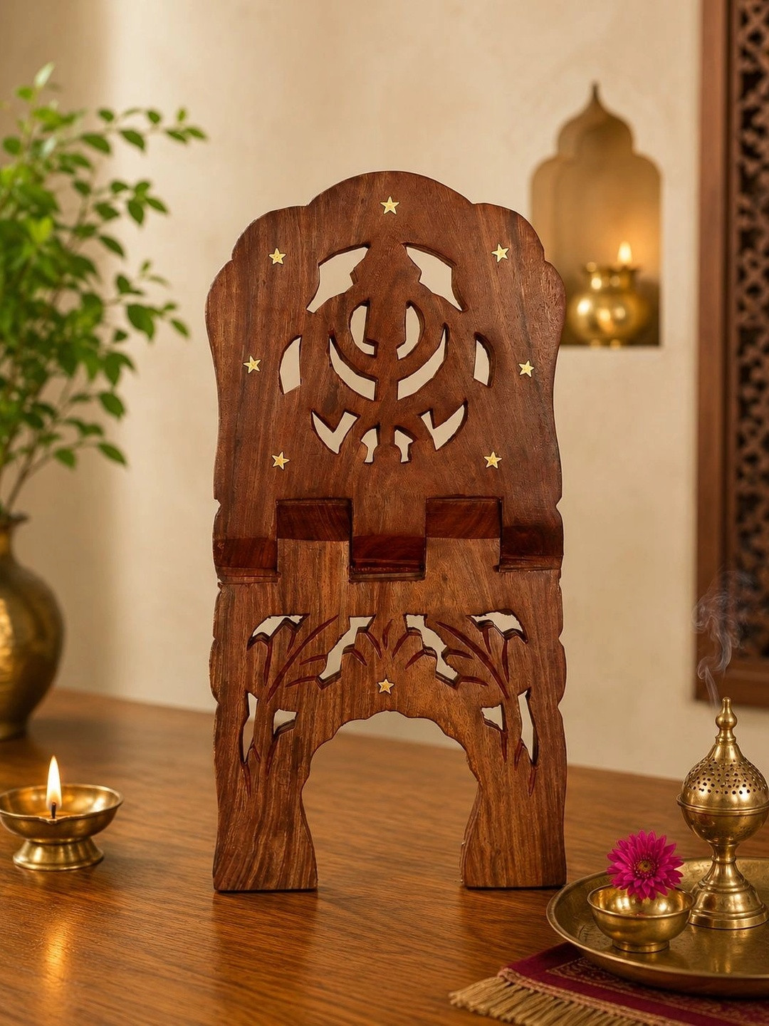 Classical Youth Wood Foldable Holy Book Stand