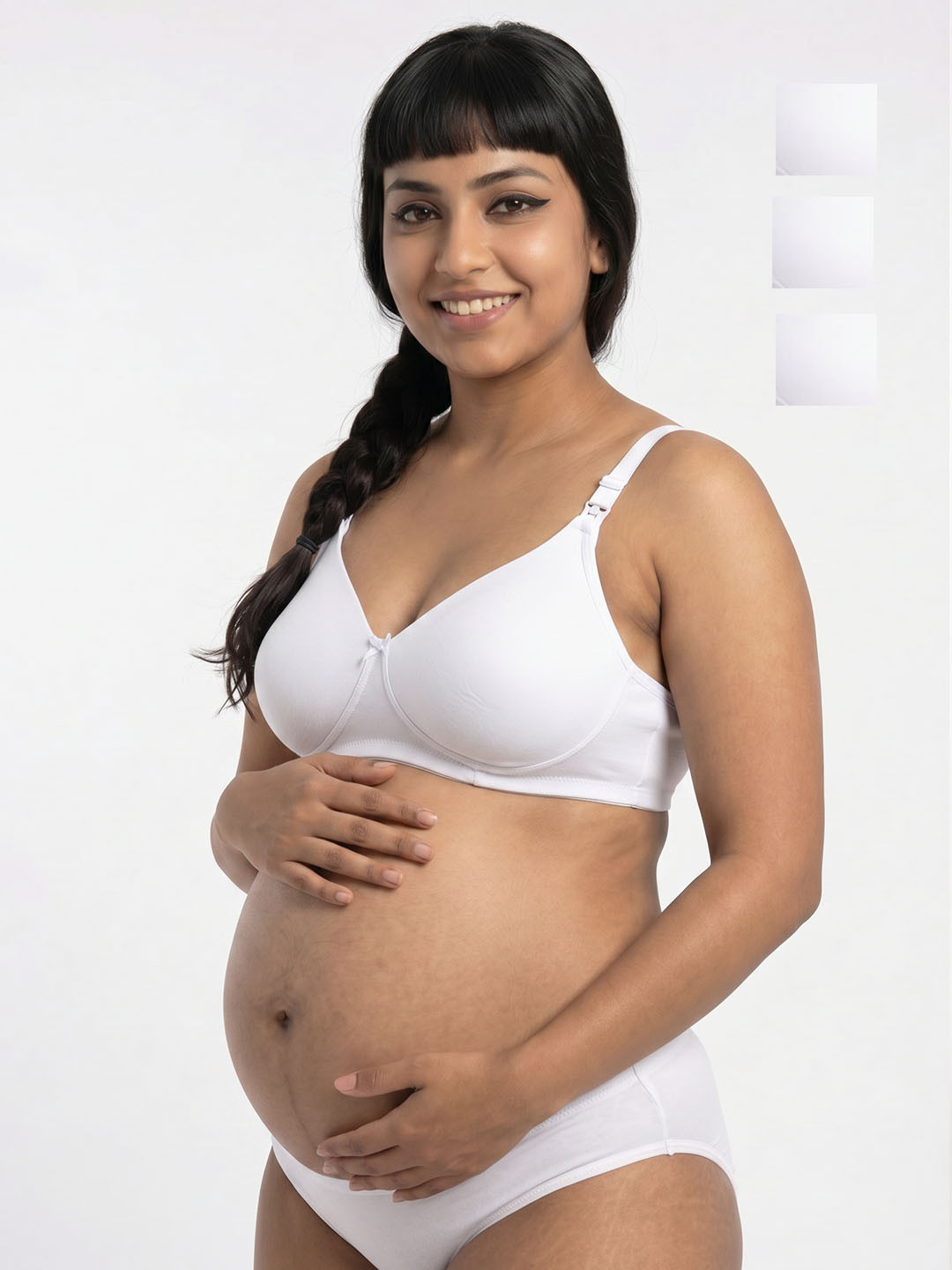Inner Sense Pack of 3 Bamboo Cotton Lightly Padded Maternity Bra