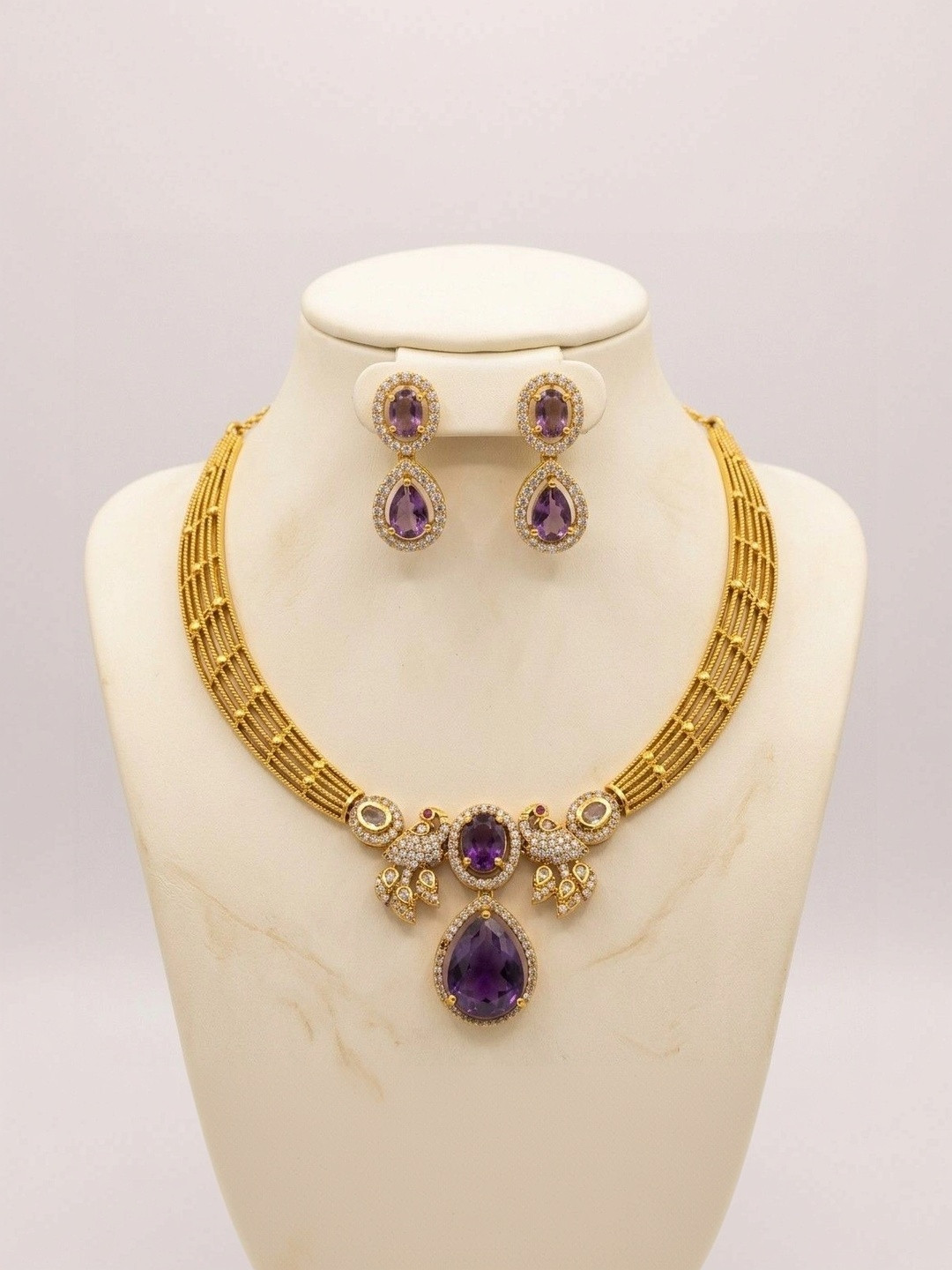 Avirah Pearls Brass Gold-Plated Necklace