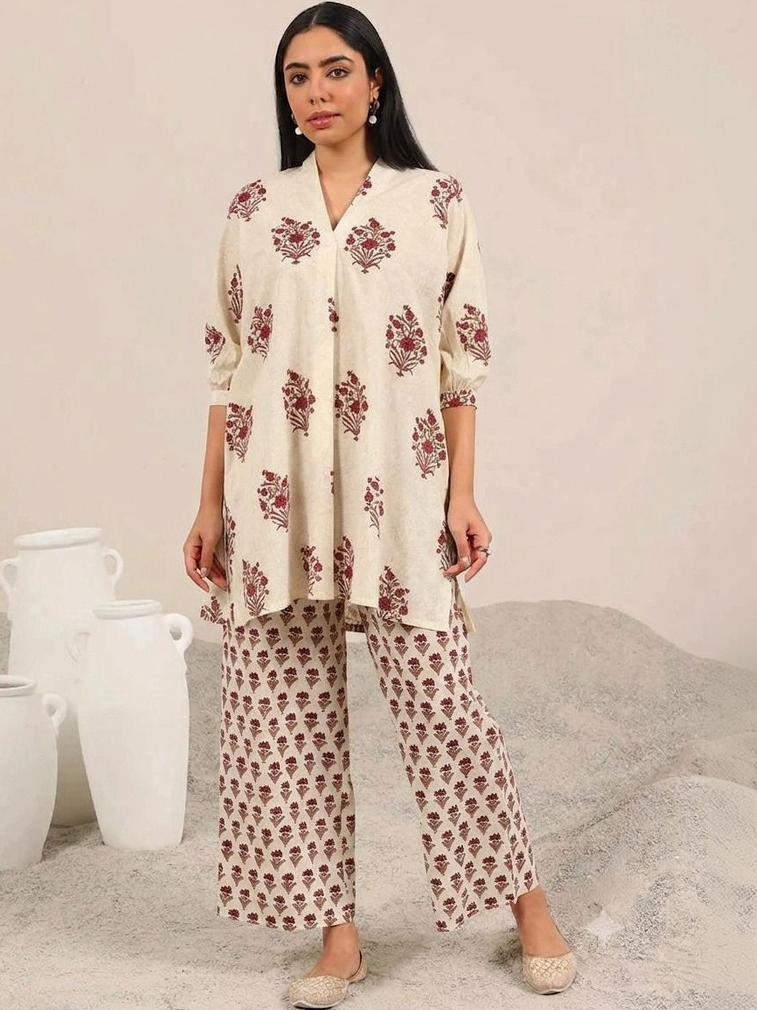 PURSHOTTAM WALA Women Floral Printed Indie Prints Kurta