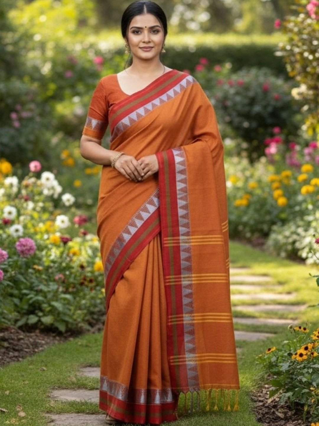 Zayraa Striped Khadi Saree