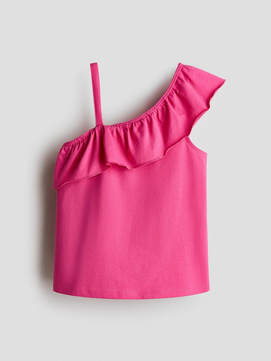 H&M Asymmetric Frill-Trimmed Top