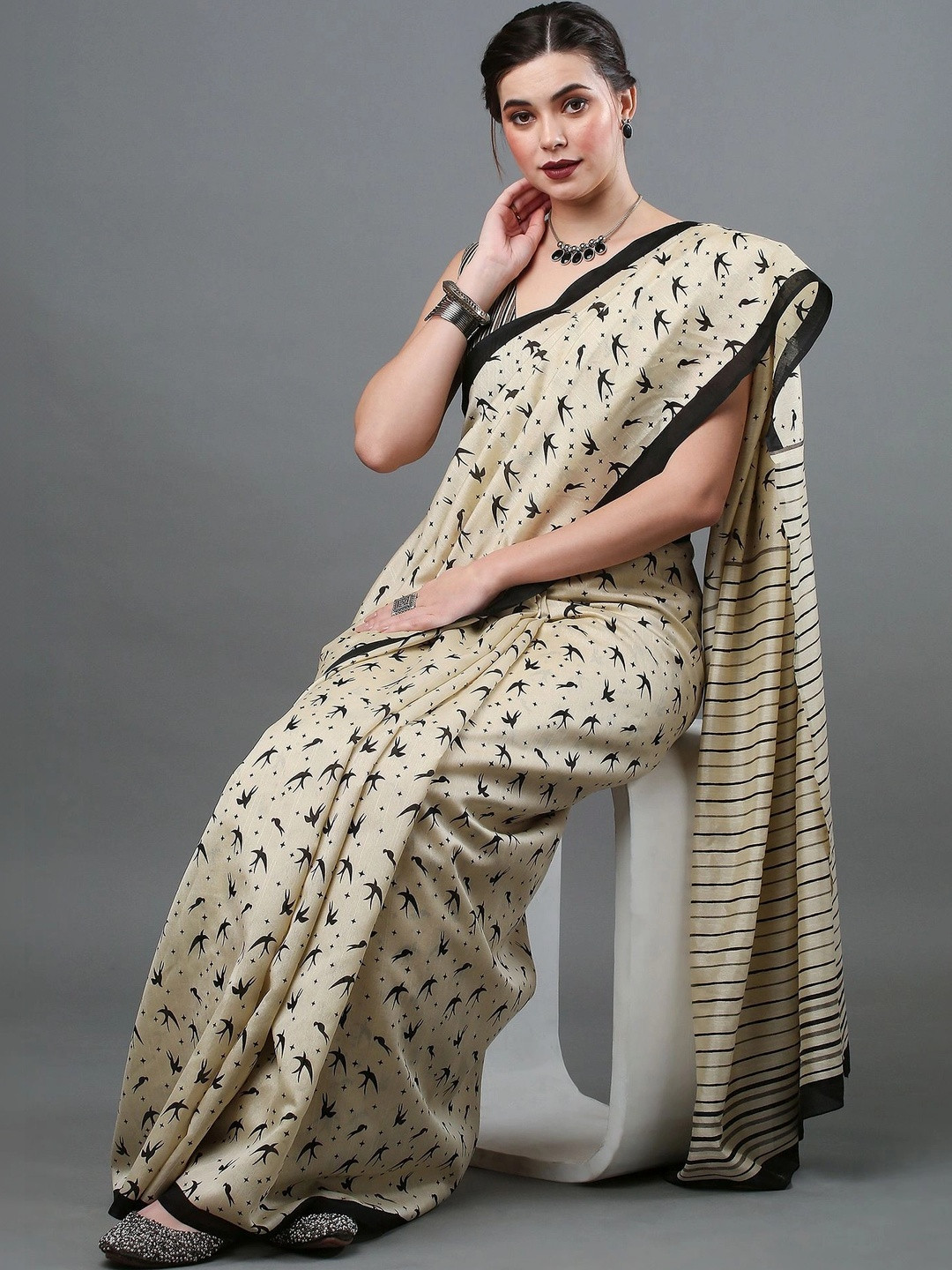Lovwear Pure Cotton Ikat Saree