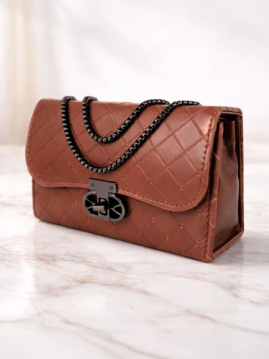 Zufisha Textured Shoulder Bag with Quilted