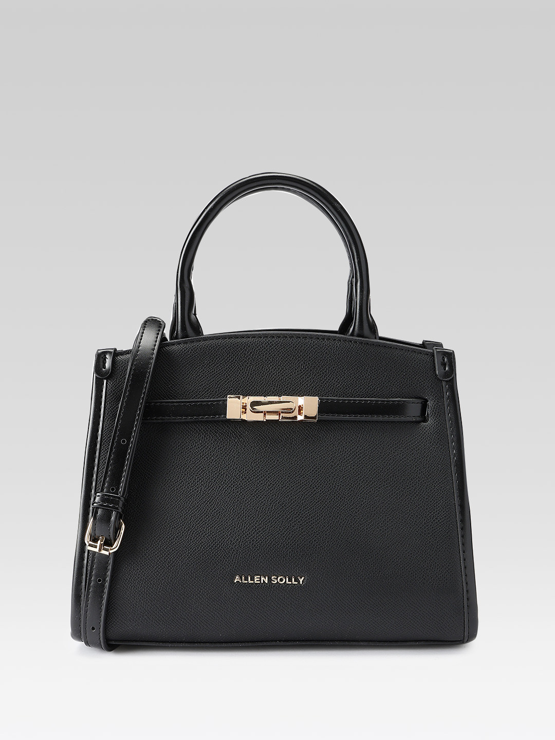 Allen Solly Textured PU Up to 14 inch Structured Handheld Bag