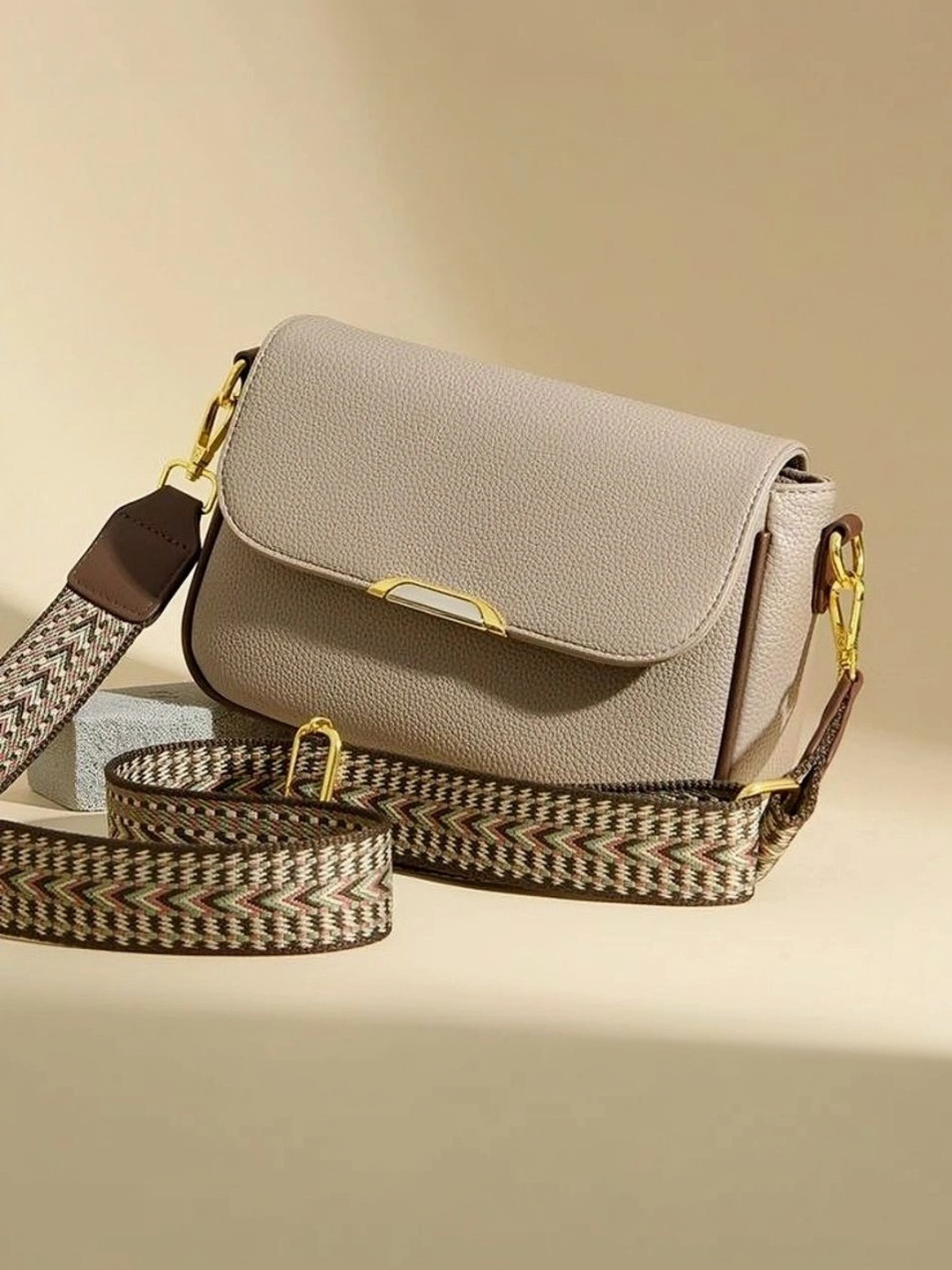 Haveglam Textured PU Sling Bag