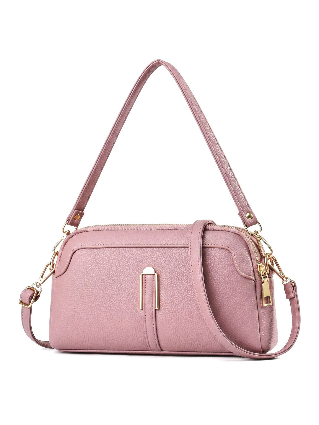 Horse and Hash Textured PU Shoulder Bag
