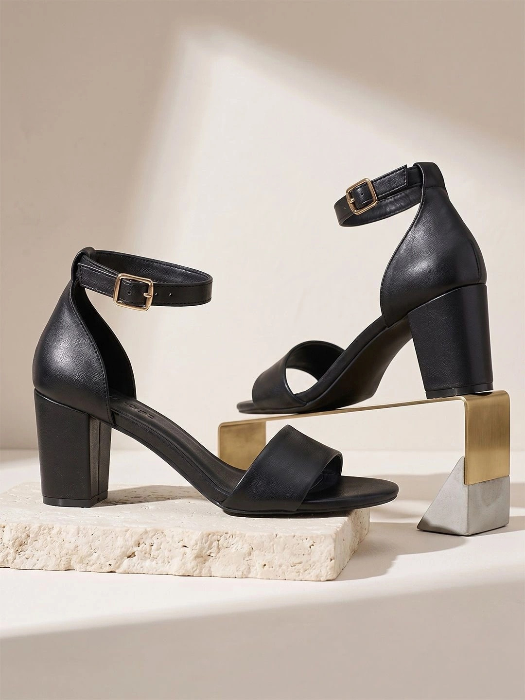 Bata Party Block Sandals with Buckles
