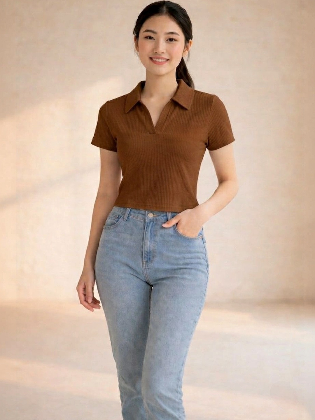 ZAROON PRODUCTION Cotton Crop Top