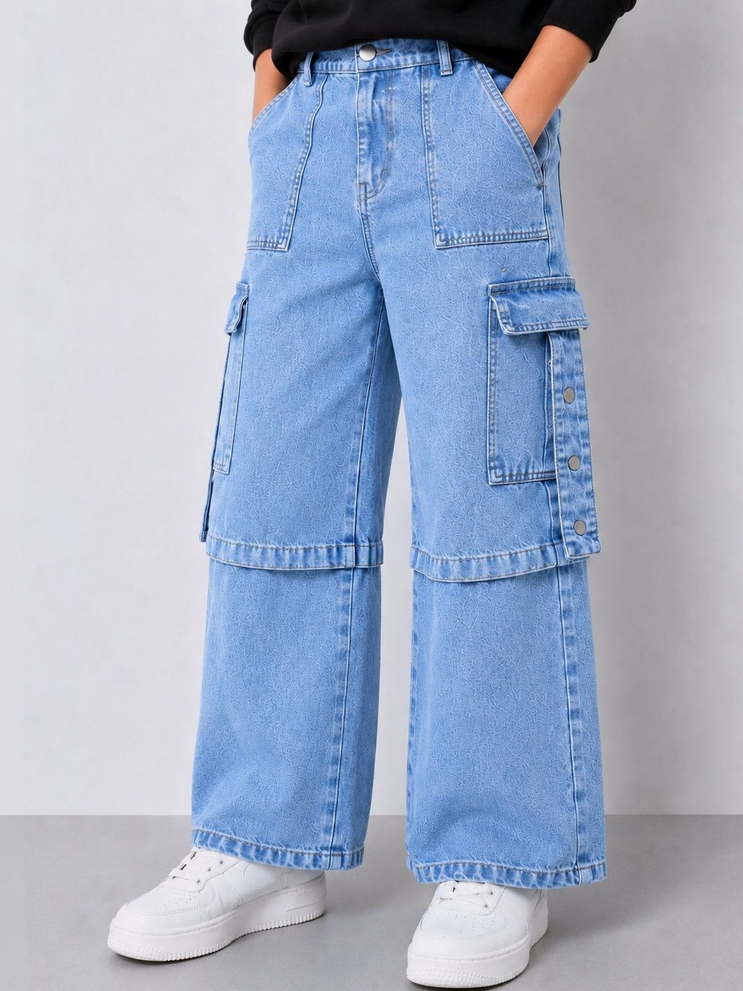 ADBUCKS Boys Flared Mid-Rise Stretchable Jeans