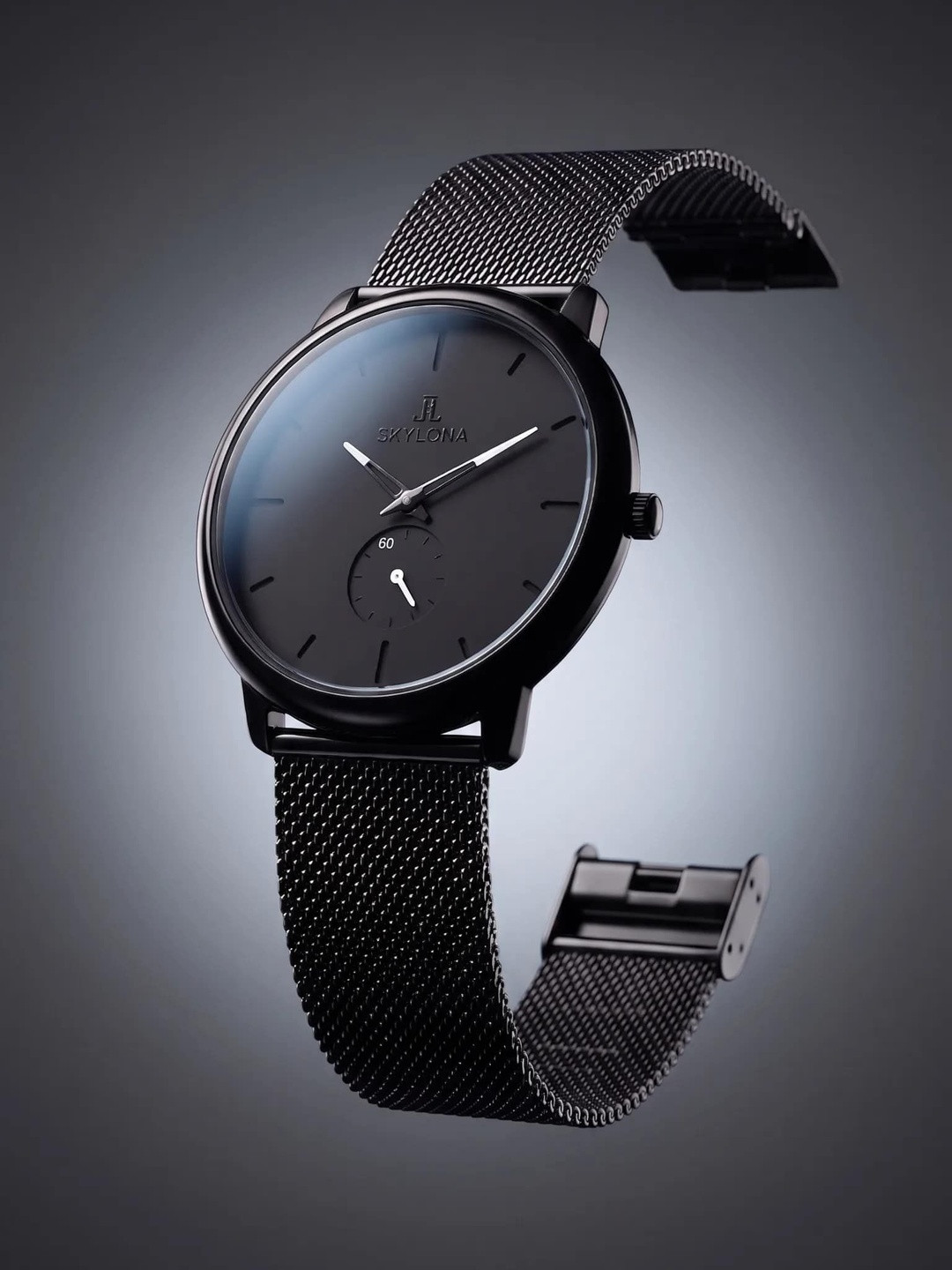 SKYLONA Men Brass Dial & Stainless Steel Wrap Around Straps Analogue