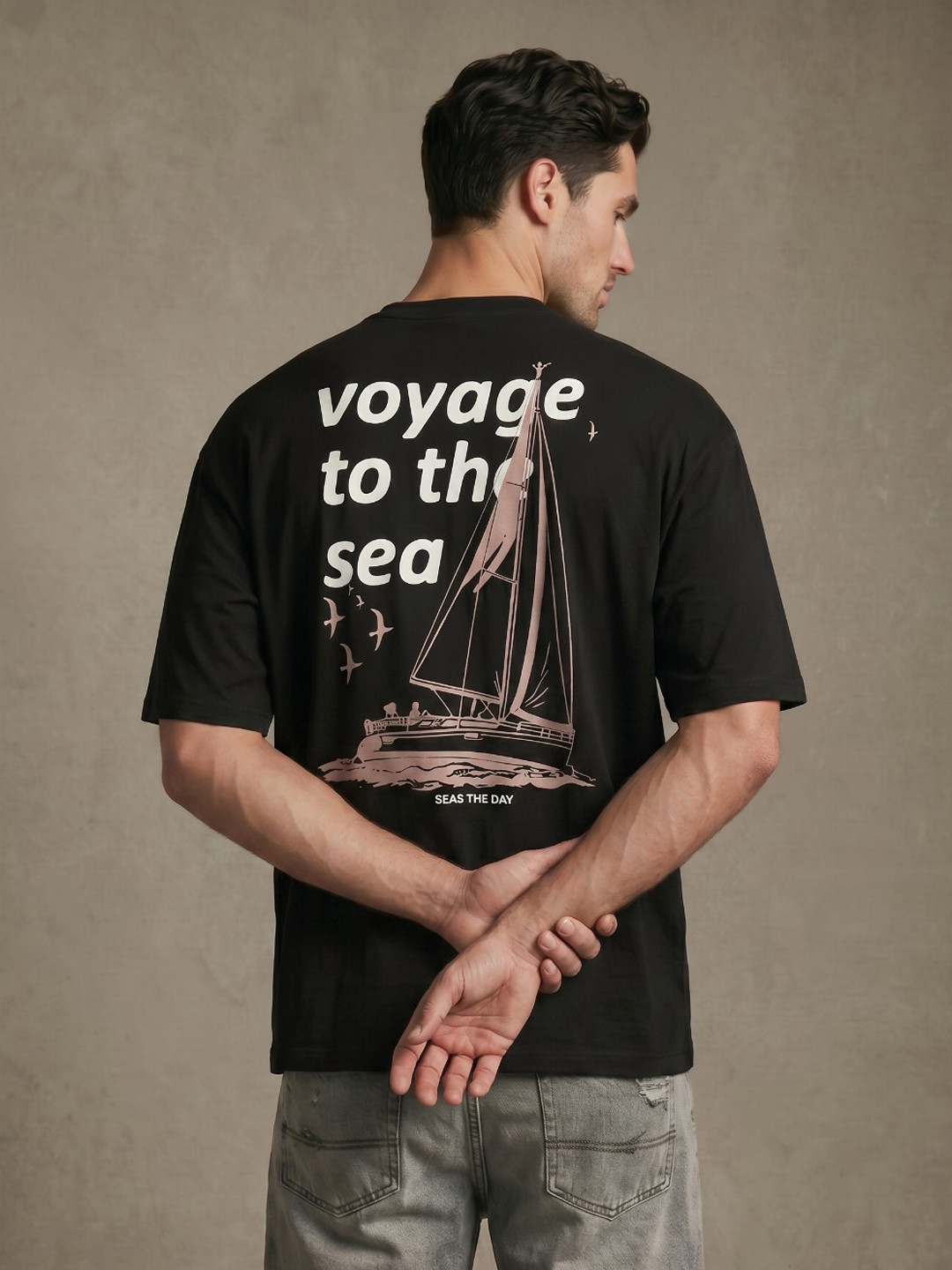 Voyage Graphic Printed Oversized Fit T-Shirt