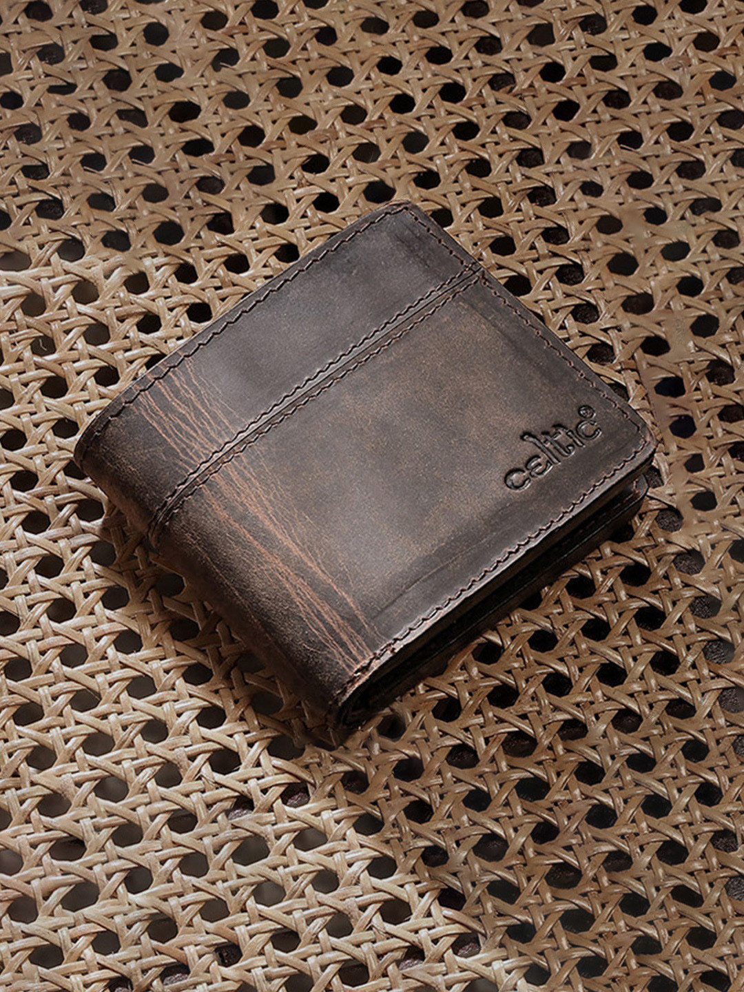 Celtic Men Leather Two Fold Wallet