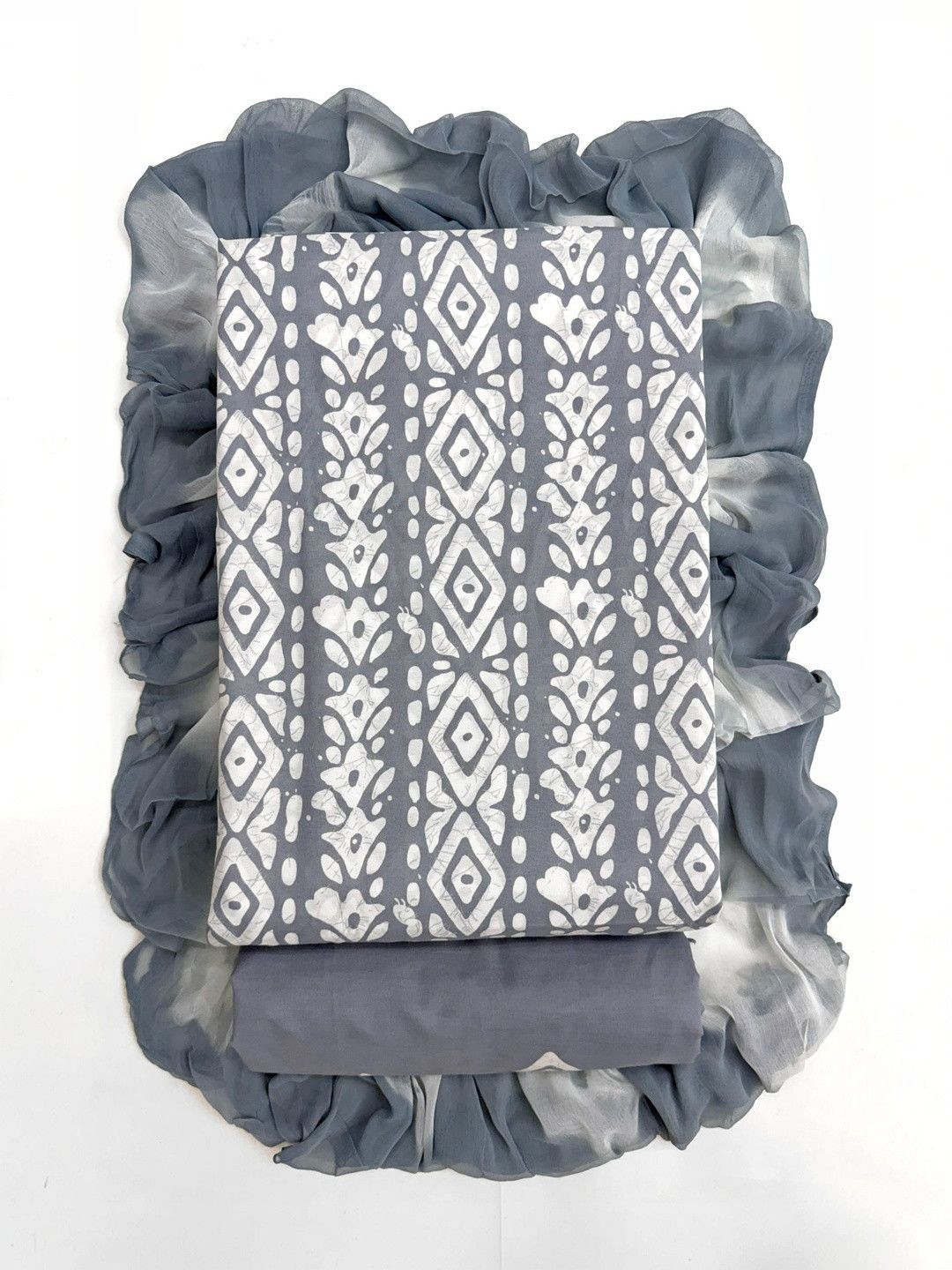 FashionsEye Printed Pure Cotton Unstitched Dress Material