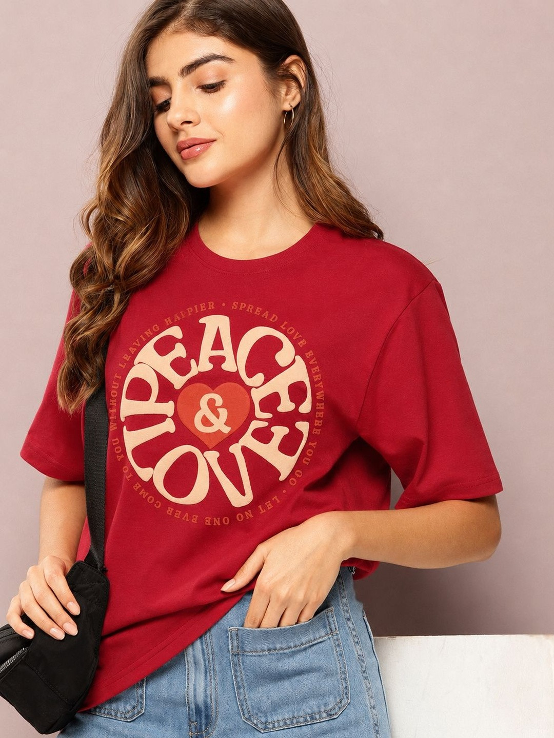 STARWORD Women Typography Printed T-shirt