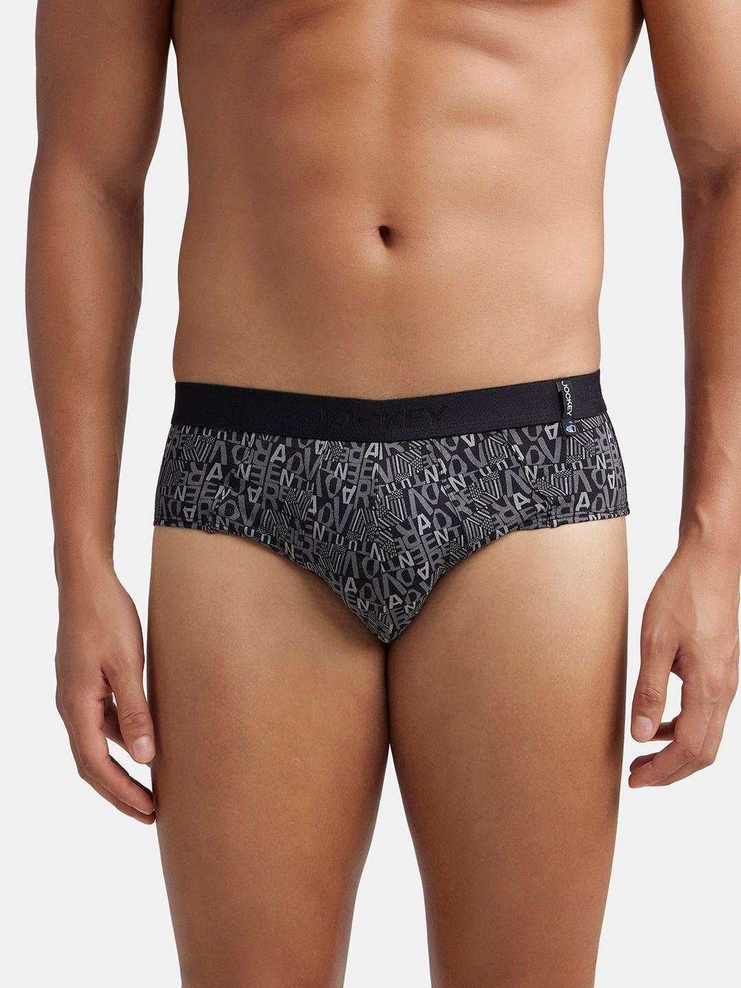 Jockey Super Combed Cotton Printed Brief with Ultrasoft Waistband - US52