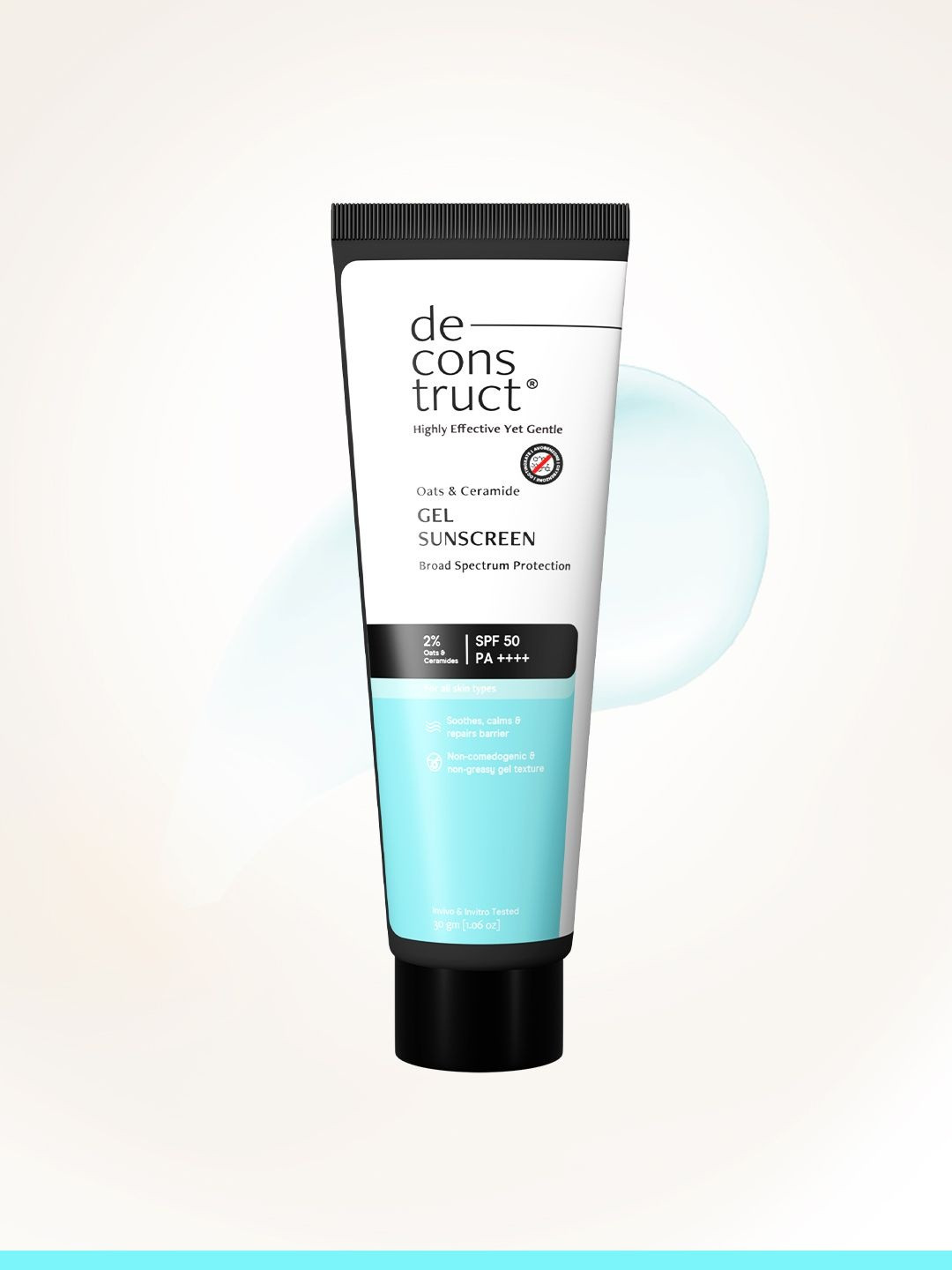 Deconstruct Oats & Ceramide Sunscreen Gel Based SPF 50 PA++++ Barrier Repair - 30g