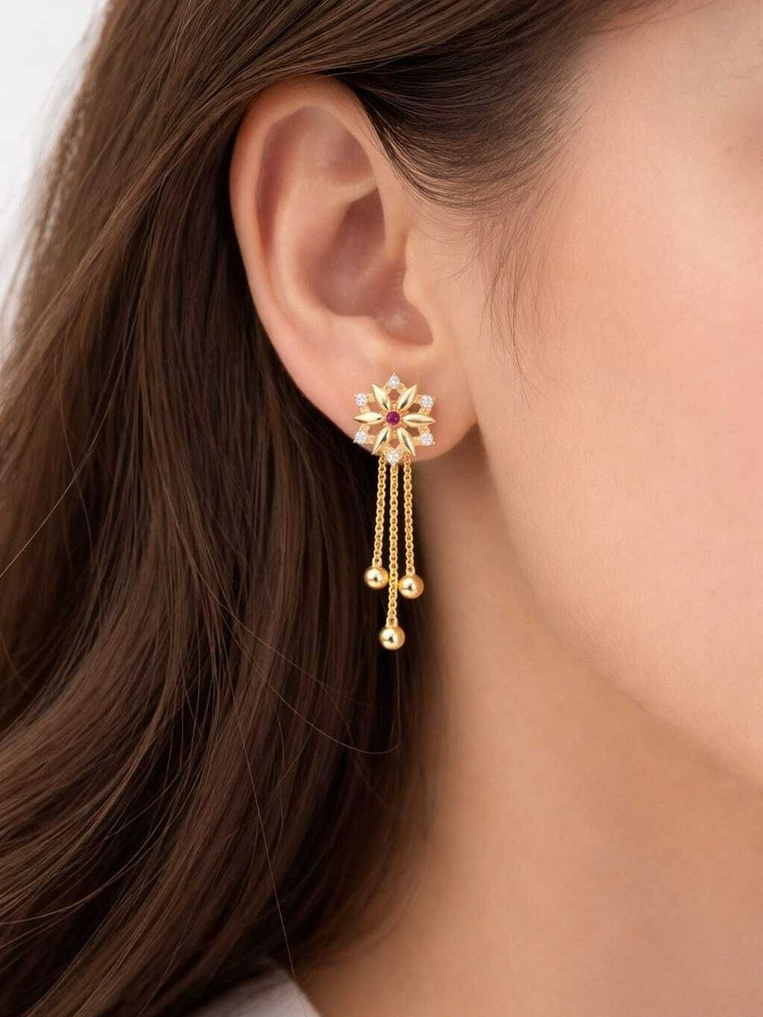 DEESHINE Floral Drop Earrings