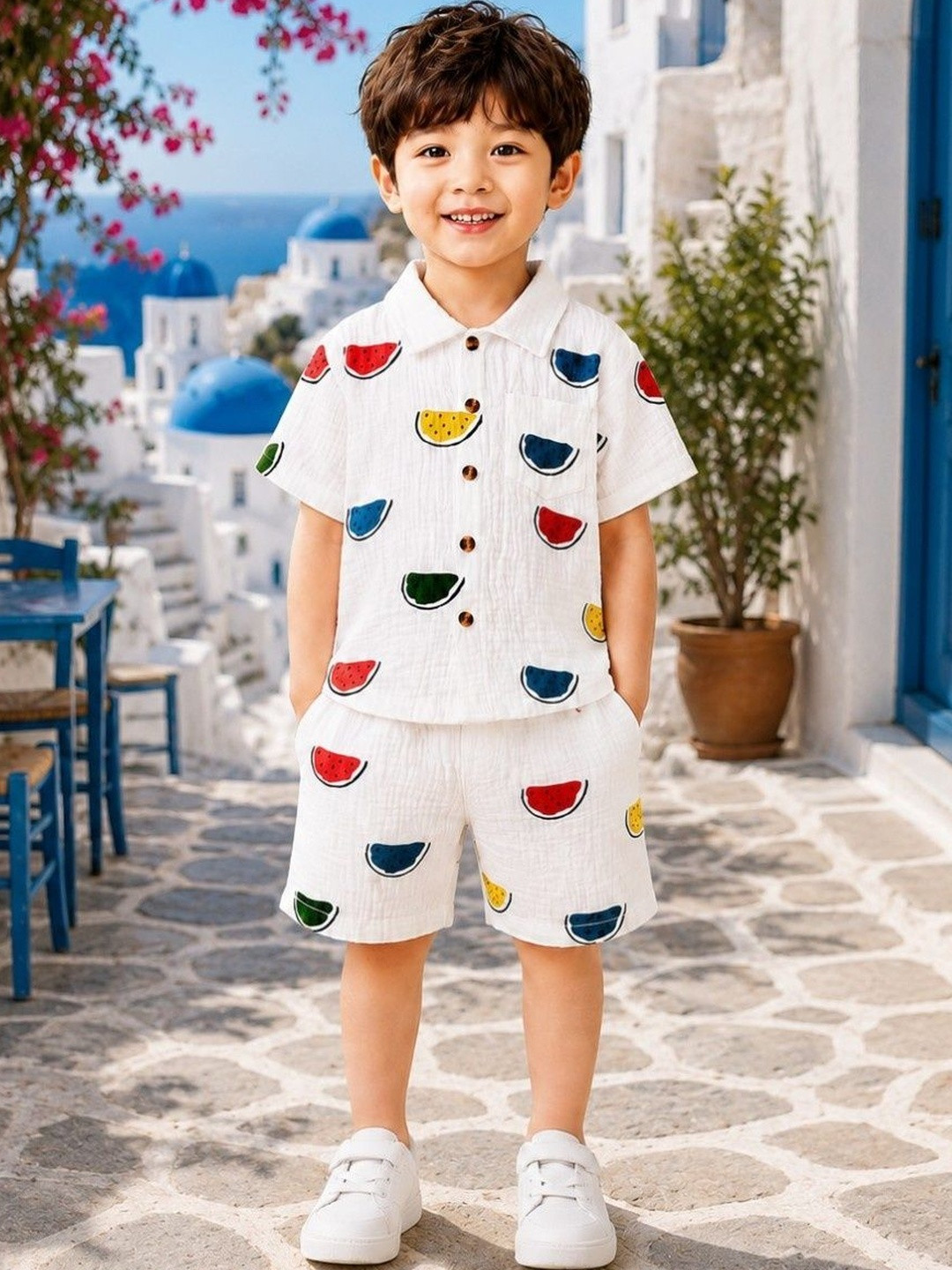 INDIASHAAT Printed Shirt with Shorts