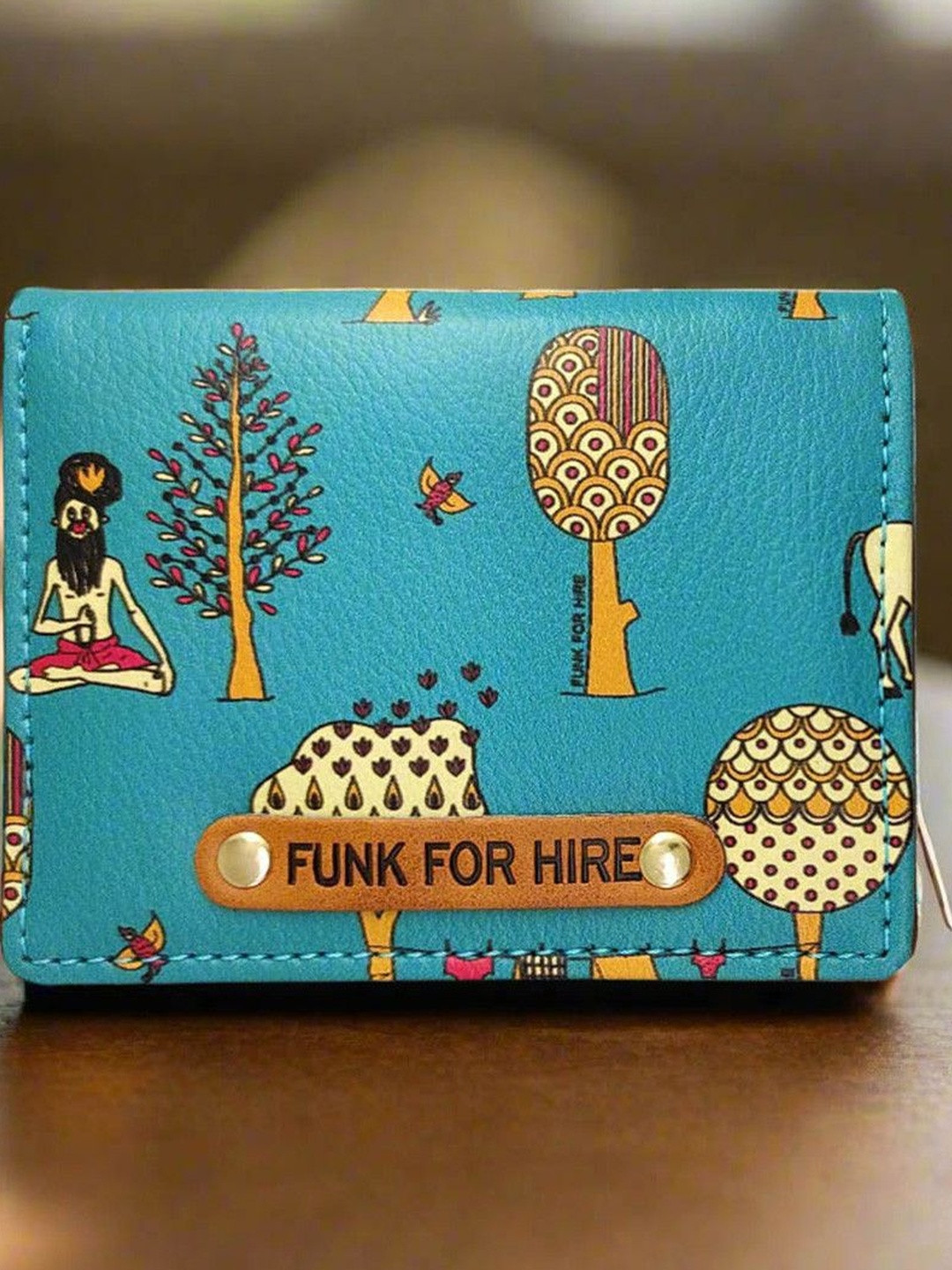 Funk For Hire Printed PU Water Resistant Two Fold Wallet