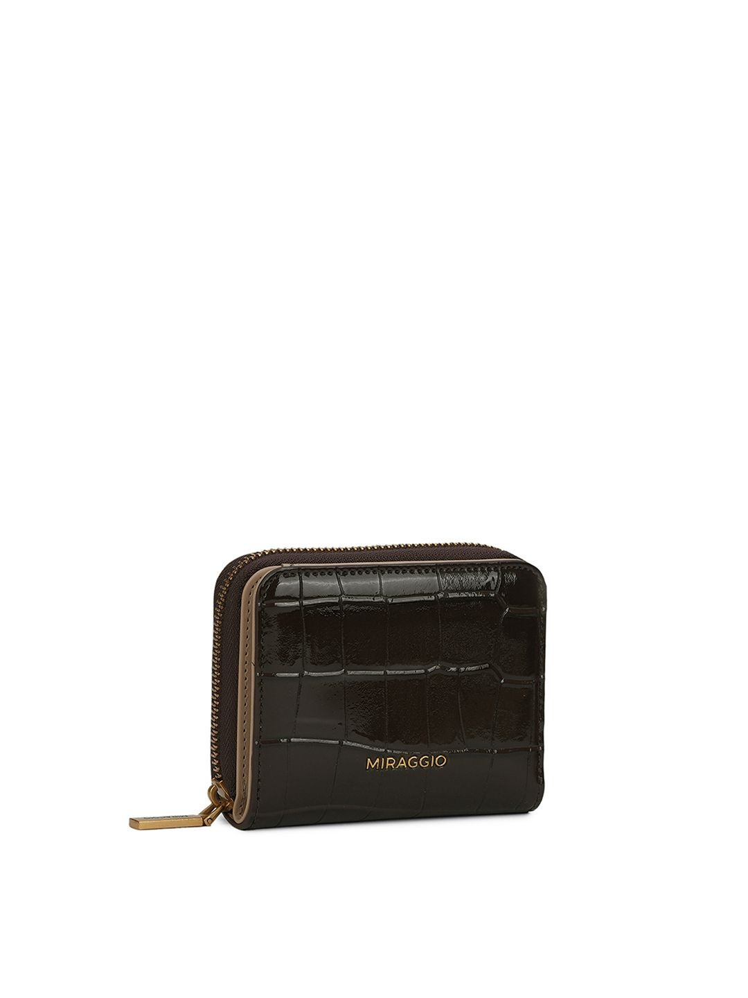 MIRAGGIO Women Embellished PU Zip Around Wallet