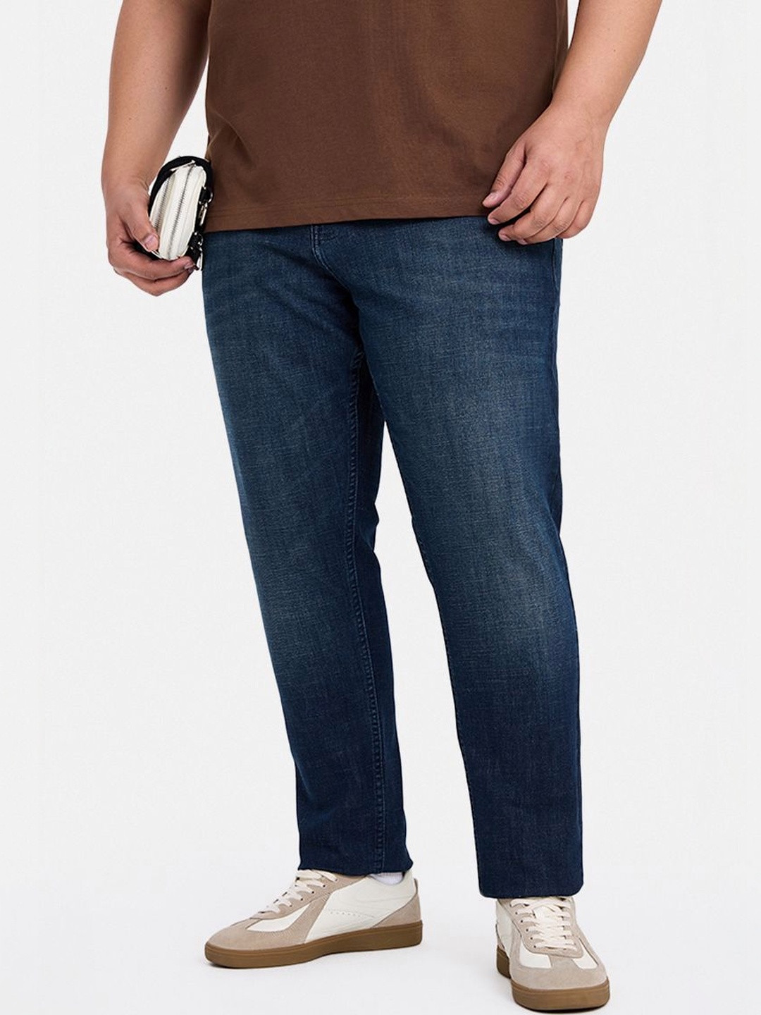 Snitch Indigo Mid-Rise Slim Fit Jeans
