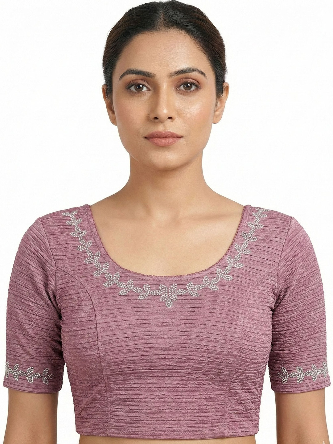Suwali Embellished Beads and Stones Saree Blouse