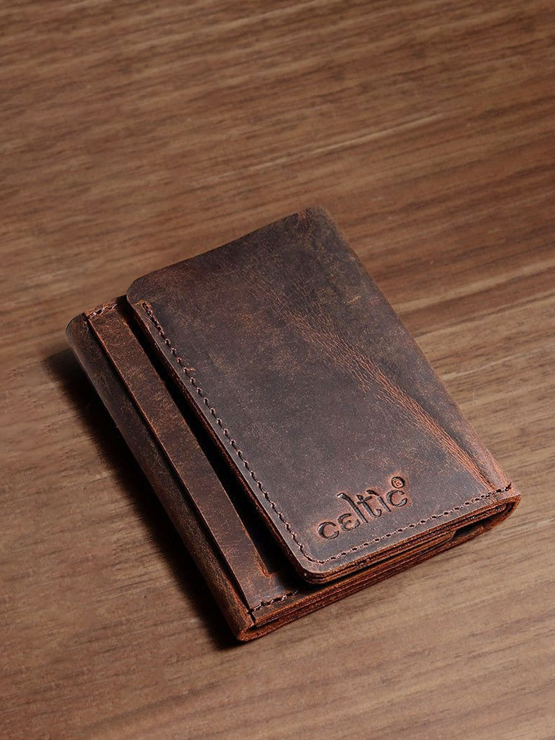 Celtic Men Leather Three Fold Wallet