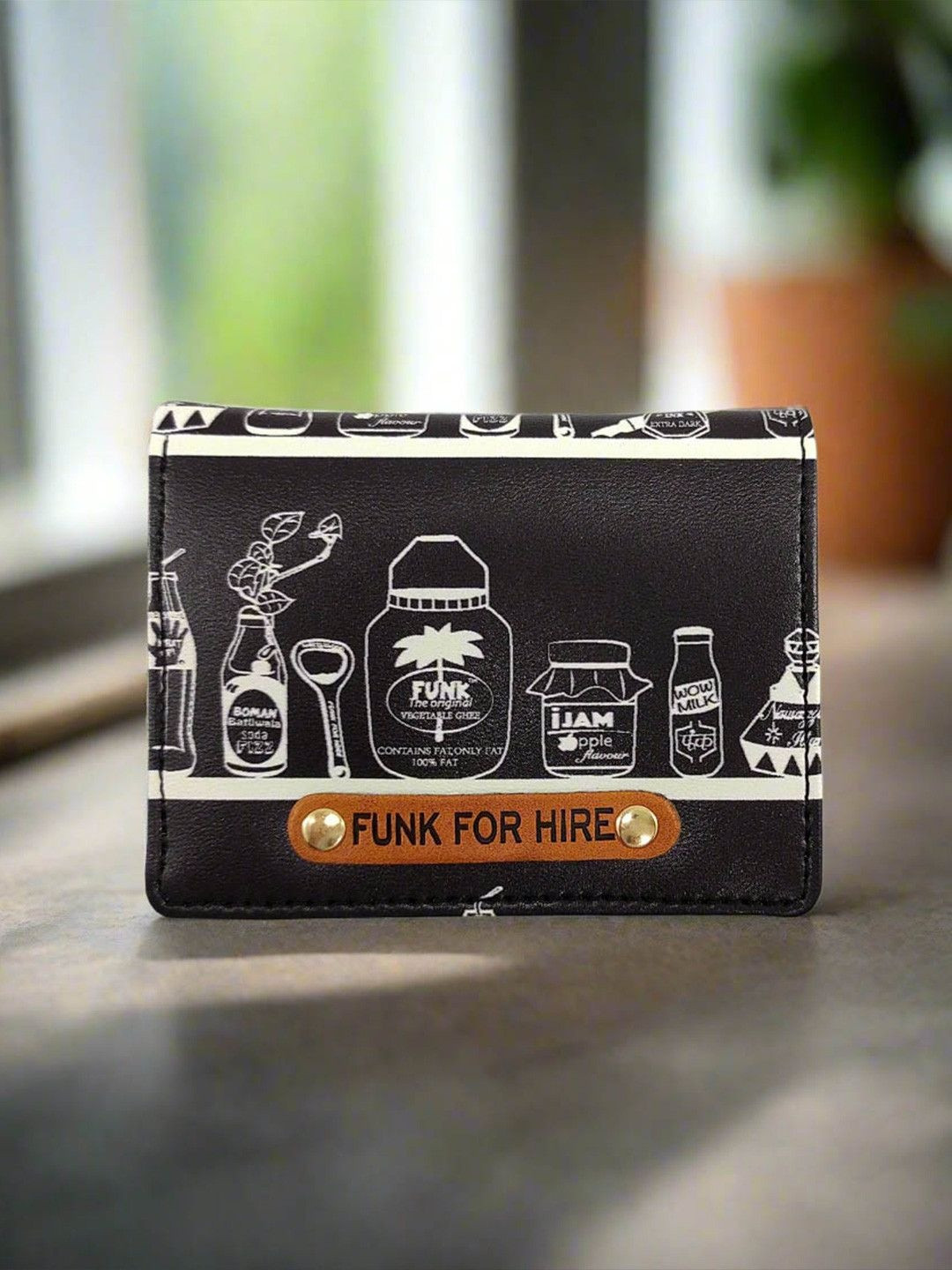 Funk For Hire Printed PU Two Fold Wallet