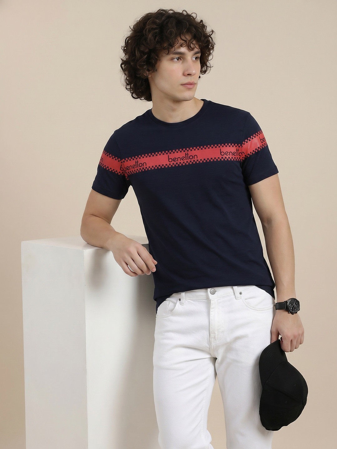 United Colors of Benetton Brand Logo Printed T-shirt
