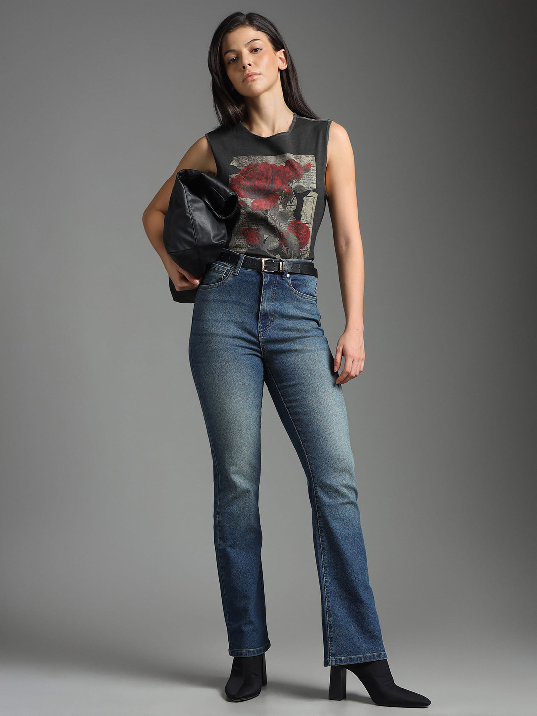 Flying Machine Women Skinny Bootcut High-Rise Light Fade Stretchable Jeans