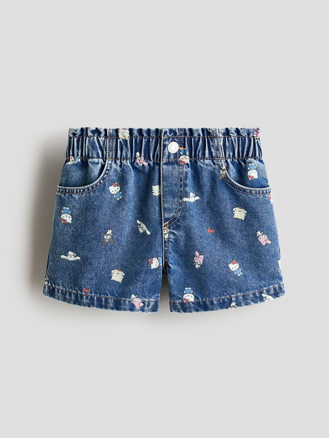 H&M Printed Denim Shorts