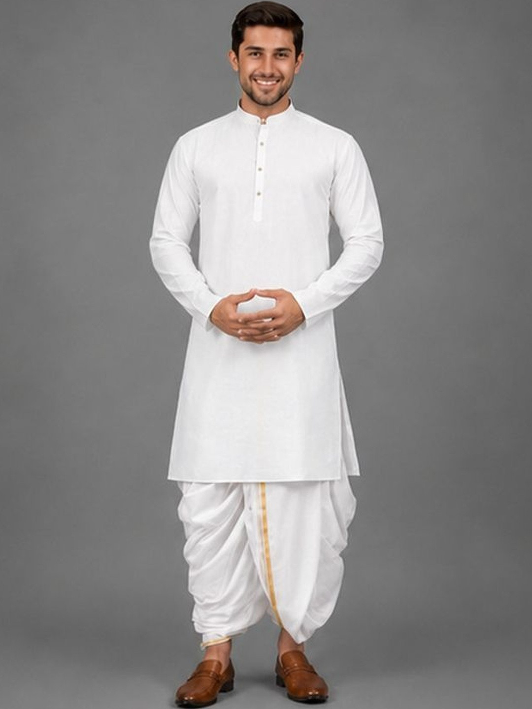 BHIZY Men Regular Kurta with Dhoti Pants