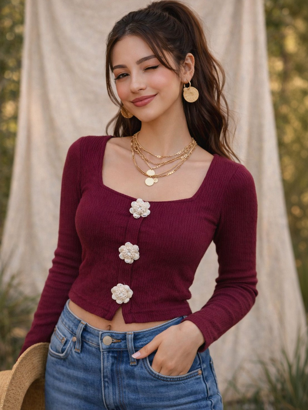 SAKSHI TRADER Crop Top