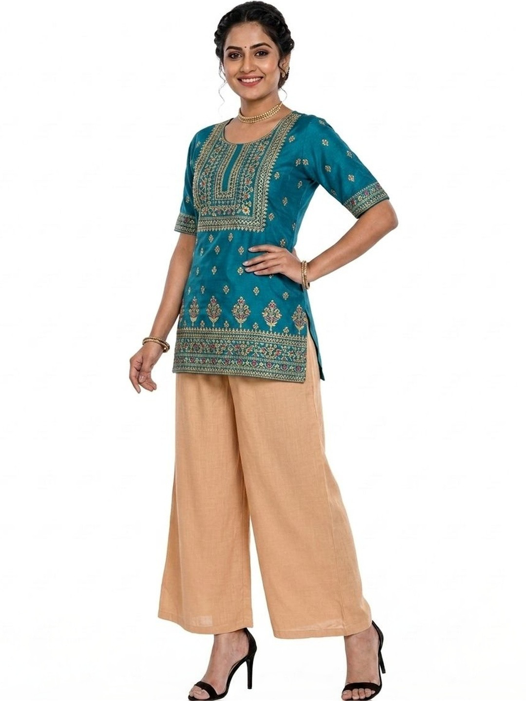 SRISARAS Women Ethnic Palazzos
