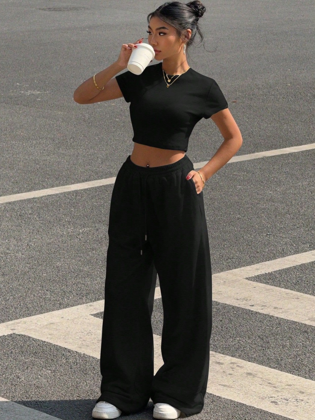 Klowvila Fashion Women Baggy Joggers