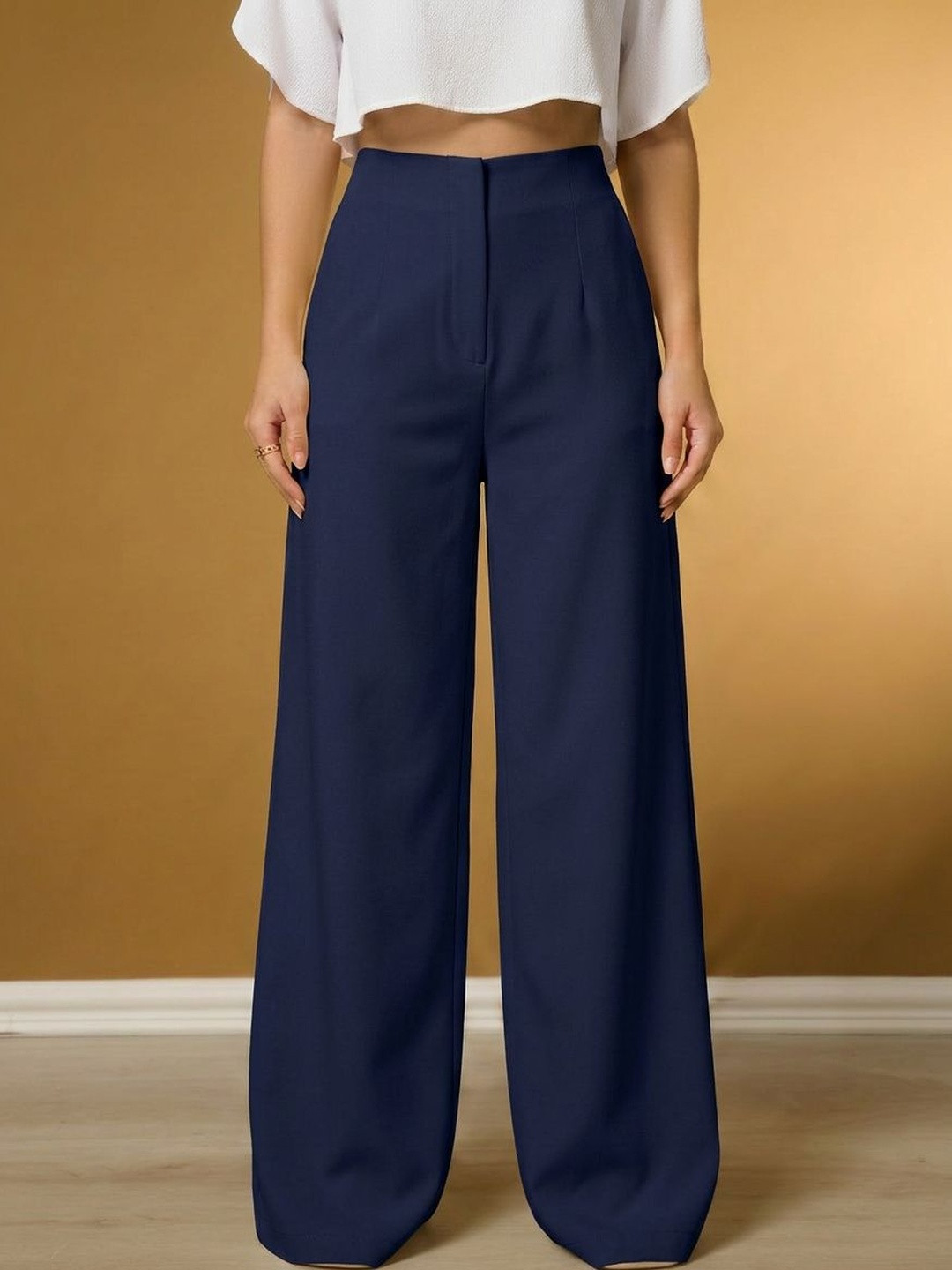 dolsia Women High-Rise Easy Wash Trousers